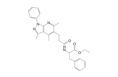 phenylalanine, N-[1-oxo-3-(3,4,6-trimethyl-1-phenyl-1H-pyrazolo[3,4-b]pyridin-5-yl)propyl]-, ethyl ester