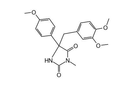 5-(3,4-DIMETHOXYBENZYL)-5-(p-METHOXYPHENYL)-3-METHYLHYDANTOIN