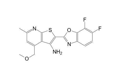 thieno[2,3-b]pyridin-3-amine, 2-(6,7-difluoro-2-benzoxazolyl)-4-(methoxymethyl)-6-methyl-