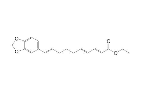 Ethyl 10-(3',4'-methylenedioxyphenyl)-2E,4E,9E-decatrienoate