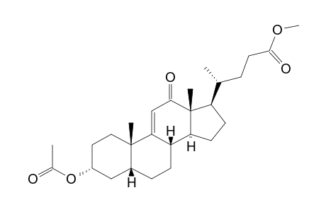 Chol-9(11)-en-24-oic acid, 3-(acetyloxy)-12-oxo-, methyl ester, (3.alpha.,5.beta.)-