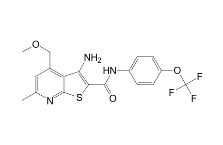 3-Amino-4-(methoxymethyl)-6-methyl-N-[4-(trifluoromethoxy)phenyl]thieno[2,3-b]pyridine-2-carboxamide