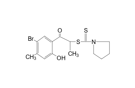 5'-bromo-2'-hydroxy-2-mercapto-4'-methylpropiophenone, 2-(1-pyrrolidinecarbodithioate)