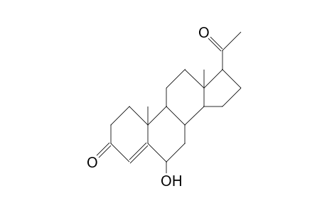 Pregn-4-ene-3,20-dione, 6-hydroxy-, (6.beta.)-