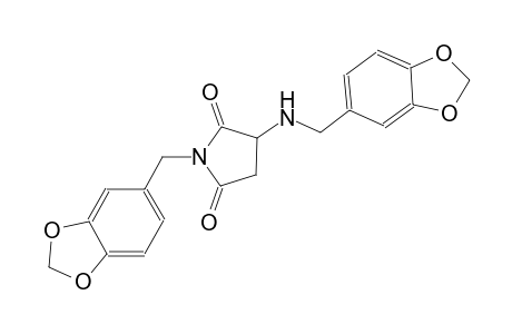 1-(1,3-benzodioxol-5-ylmethyl)-3-[(1,3-benzodioxol-5-ylmethyl)amino]-2,5-pyrrolidinedione