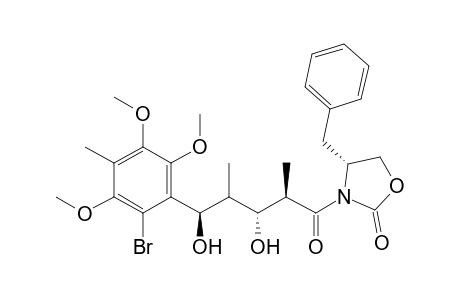 (2R,3R,4R,5R)-{(4R)-Benzyl-3-[5-(2-bromo-3,5,6-trimethoxy-4-methylphenyl)-3,5-dihydroxy-2,4-dimethylpentanoyl]oxazolidin-2-one}