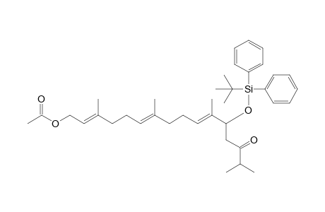 (2E,6E,10E)-12-tert-Butyldiphenylsilyloxy-3,7,11,15-tetramethyl-14-oxohexadeca-2,6,10-trienyl acetate