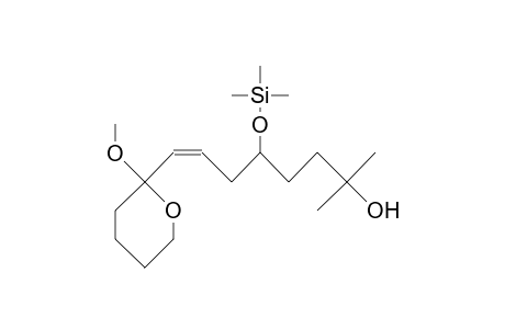 (Z)-2-Methyl-8-(tetrahydro-2-methoxy-pyran-2-yl)-5-trimethylsilyloxy-oct-7-en-2-ol