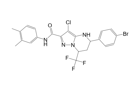 5-(4-bromophenyl)-3-chloro-N-(3,4-dimethylphenyl)-7-(trifluoromethyl)-4,5,6,7-tetrahydropyrazolo[1,5-a]pyrimidine-2-carboxamide