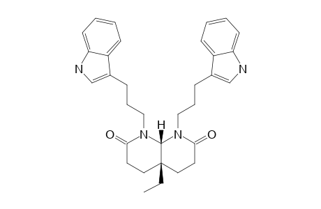 4A-ETHYL-HEXAHYDRO-1,8-BIS-{3-[(1H)-INDOL-3-YL]-PROPYL}-(1H,3H)-1,8-NAPHTHYRIDINE-2,7-DIONE