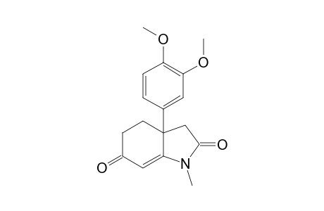 3a-(3,4-dimethoxyphenyl)-1-methyl-3a,4,5,6-tetrahydro-2,6-indolinedione