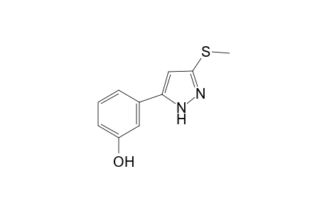 3-[3-(Methylsulfanyl)-1H-pyrazol-5-yl]phenol