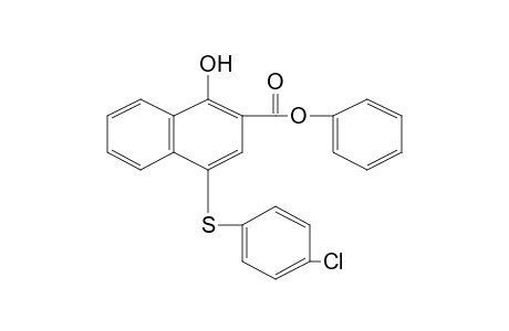 4-[(p-chlorophenyl)thio]-1-hydroxy-2-naphthoic acid, phenyl ester