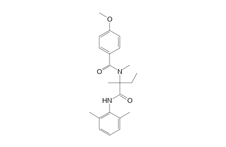 2-Methyl-2-(4-methoxy-N-methylbenzamido)-N-(2,6-xylyl)butyramide