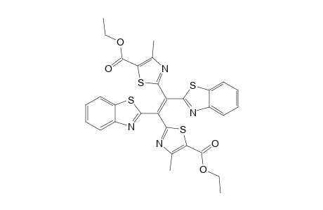 2-[(E)-1,2-bis(1,3-benzothiazol-2-yl)-2-(5-carbethoxy-4-methyl-thiazol-2-yl)vinyl]-4-methyl-thiazole-5-carboxylic acid ethyl ester
