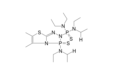 2-(TETRAETHYLDIAMIDOTHIOPHOSPHORYL)-3-THIOXO-3-TETRAETHYLDIAMINO-5,6-DIMETHYLTHIAZOLO[2,3-D]-1,2-DIHYDRO-1,2,4,3-TRIAZAPHOSPHOLE