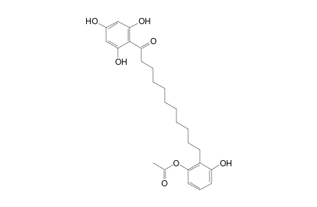 ARDISINONE-A;11-(2-ACETOXY-6-HYDROXYPHENYL)-1-(2,4,6-TRIHYDROXYPHENYL)-UNDECAN-1-ONE