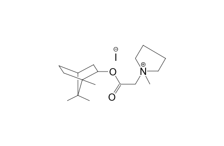 1-methyl-1-{2-oxo-2-[(1,7,7-trimethylbicyclo[2.2.1]hept-2-yl)oxy]ethyl}pyrrolidinium iodide