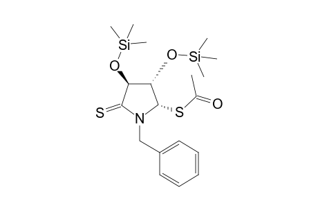 N-Benzyl-2-(acetylthio)-5-thioxo-3,4-bis[(trimethylsilyl)oxy]pyrrolidine