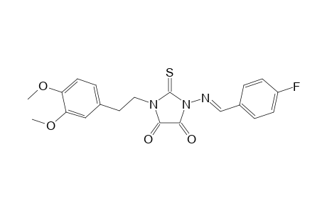1-[2-(3,4-Dimethoxy-phenyl)-ethyl]-3-{[1-(4-fluoro-phenyl)-meth-(E)-ylidene]-amino}-2-thioxo-imidazolidine-4,5-dione