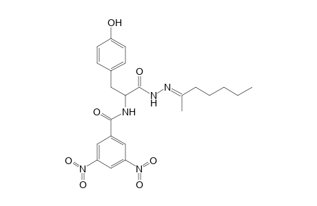 N-(1-(4-Hydroxybenzyl)-2-[(2E)-2-(1-methylhexylidene)hydrazino]-2-oxoethyl)-3,5-dinitrobenzamide