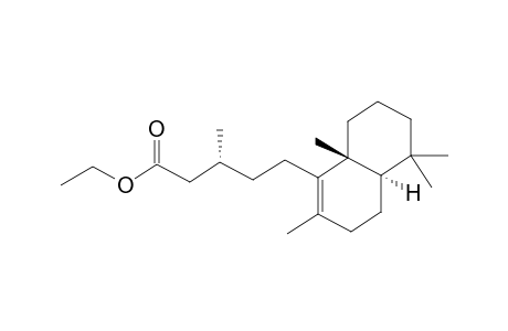 (S)-Ethyl 3-methyl-5-((4aS,8aS)-2,5,5,8a-tetramethyl-3,4,4a,5,6,7,8,8a-octahydronaphthalen-1-yl)pentanoate