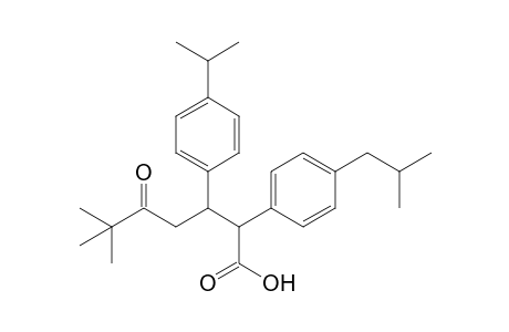 threo-3-(p-cumenyl)-6,6-dimethyl-2-(p-isobutylphenyl)-5-oxoheptanoic acid