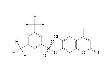 6-CHLORO-7-HYDROXY-4-METHYLCOUMARIN, alpha,alpha,alpha,alpha',alpha',alpha'-HEXAFLUORO-3,5-XYLENESULFONATE