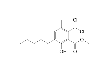 Methyl 2-dichloromethyl-5-pentyl-6-hydroxy-3-methylbenzoate