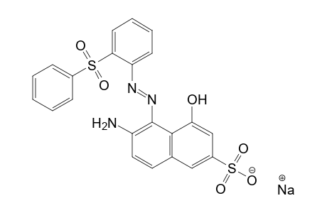 2-Naphthalenesulfonic acid, 6-amino-4-hydroxy-5-[[2-(phenylsulfonyl)phenyl]azo]-, monosodium salt