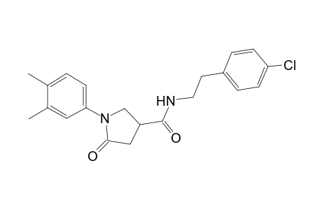N-[2-(4-chlorophenyl)ethyl]-1-(3,4-dimethylphenyl)-5-oxo-3-pyrrolidinecarboxamide