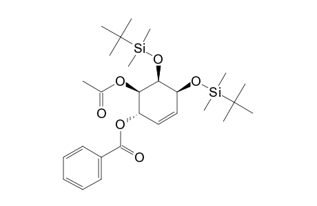 (-)-1L-O-ACETYL-4-O-BENZOYL-1,2-BIS-([(TERT.-BUTYL)-DIMETHYLSILYL]-OXY)-CYCLOHEX-5-ENE-1,2,3/4-TETROL