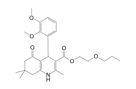 2-Propoxyethyl 4-(2,3-dimethoxyphenyl)-2,7,7-trimethyl-5-oxo-1,4,5,6,7,8-hexahydro-3-quinolinecarboxylate