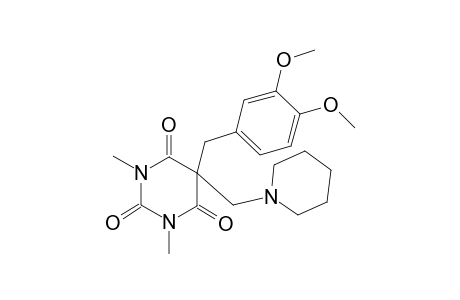 5-(3,4-dimethoxybenzyl)-1,3-dimethyl-5-(1-piperidinylmethyl)-2,4,6(1H,3H,5H)-pyrimidinetrione