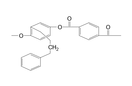 Aromatic polyester with phenyltrimethylene side groups