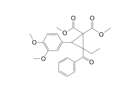 2-Benzoyl-3-(3,4-dimethoxy-phenyl)-2-ethyl-cyclopropane-1,1-dicarboxylic acid dimethyl ester