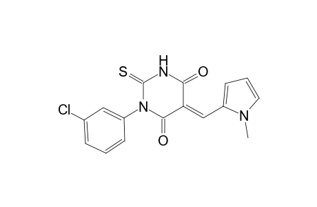 (5E)-1-(3-chlorophenyl)-5-[(1-methyl-1H-pyrrol-2-yl)methylene]-2-thioxodihydro-4,6(1H,5H)-pyrimidinedione