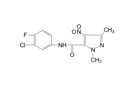 3'-chloro-1,3-dimethyl-4'-fluoro-4-nitropyrazole-5-carboxanilide