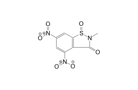 1,2-benzisothiazol-3(2H)-one, 2-methyl-4,6-dinitro-, 1-oxide