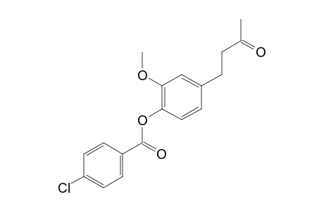 4-(4-hydroxy-3-methoxyphenyl)-2-butanone, p-chlorobenzoate (ester)