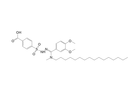 p-sulfobenzoic acid, p-{[alpha-(hexadecylmethylamino)veratrylidene]hydrazide}