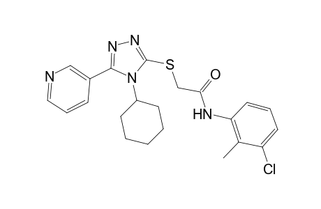 N-(3-chloro-2-methylphenyl)-2-{[4-cyclohexyl-5-(3-pyridinyl)-4H-1,2,4-triazol-3-yl]sulfanyl}acetamide