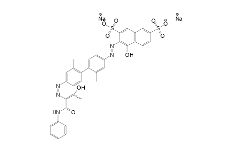 2,7-Naphthalenedisulfonic acid, 3-[[3,3'-dimethyl-4'-[[3-oxo-1-[(phenylamino)carbonyl]propyl]azo][1,1'-biphenyl]-4-yl]azo]-4-hydroxy-, disodium salt