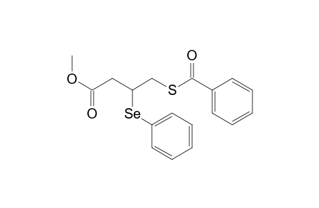 Butanoic acid, 4-(benzoylthio)-3-(phenylseleno)-, methyl ester