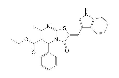 ethyl (2Z)-2-(1H-indol-3-ylmethylene)-7-methyl-3-oxo-5-phenyl-2,3-dihydro-5H-[1,3]thiazolo[3,2-a]pyrimidine-6-carboxylate