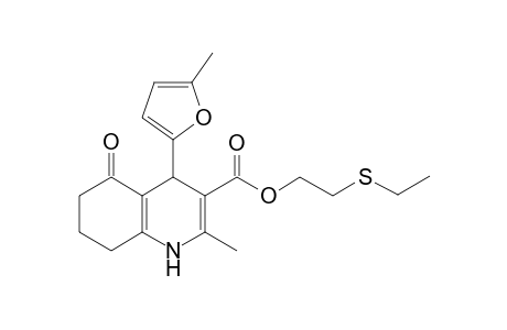 2-Ethylsulfanylethyl 2-methyl-4-(5-methyl-2-furyl)-5-oxo-4,6,7,8-tetrahydro-1H-quinoline-3-carboxylate