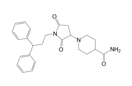 1-[1-(3,3-diphenylpropyl)-2,5-bis(oxidanylidene)pyrrolidin-3-yl]piperidine-4-carboxamide