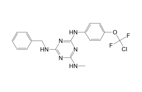 4-N-benzyl-2-N-[4-[chloro(difluoro)methoxy]phenyl]-6-N-methyl-1,3,5-triazine-2,4,6-triamine