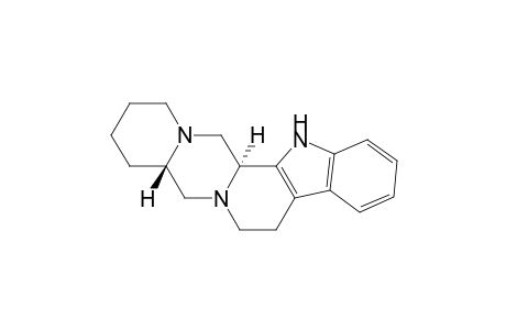 7H-Pyrido[1'',2'':4',5']pyrazino[1',2':1,2]pyrido[3,4-b]indole, 1,2,3,4,4a,5,8,13,13b,14-decahydro-, trans-(.+-.)-