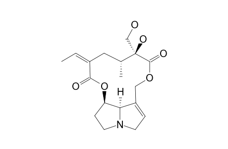 2,7-Dioxo-3-ethylidene-5-(hydroxymethyl)-6-methyl-5,6-epoxy-1,8-dioxadodeca[g,h](dihydro)pyrrolizidine